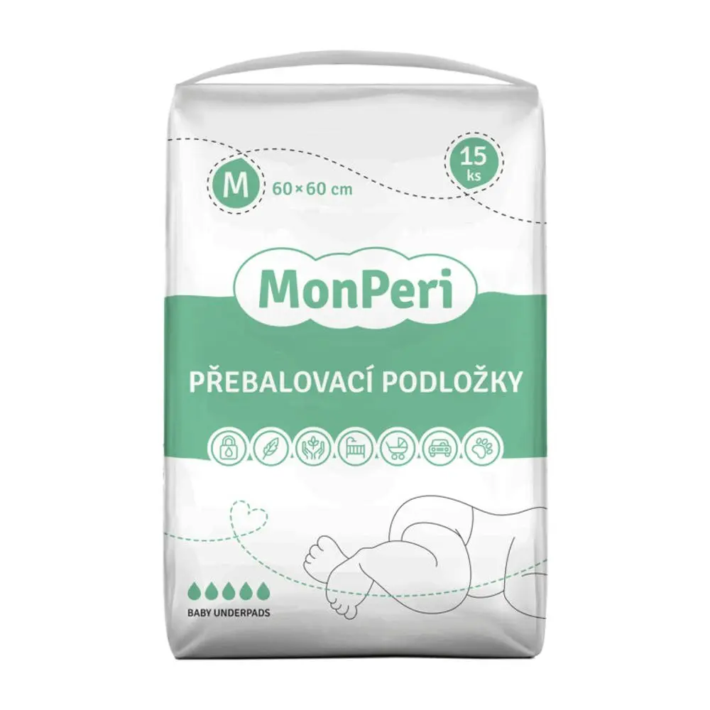 MonPeri přebalovací podložky M 60x60 (15ks)