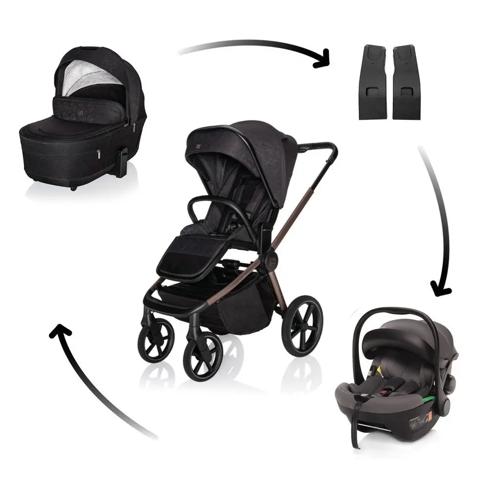 ZOPA Kočárek Move Cross 5X + autosedačka XM Plus i-Size - Quartz Black