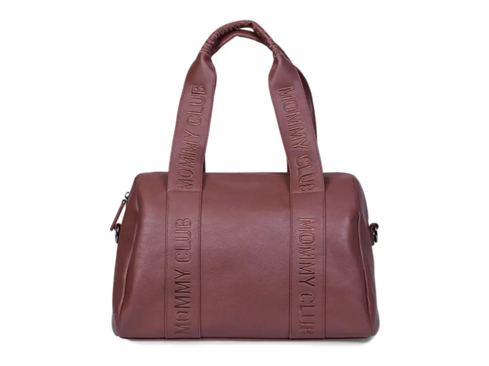 Childhome Přebalovací taška Mommy Club Signature Vegan Leather Dark Brown