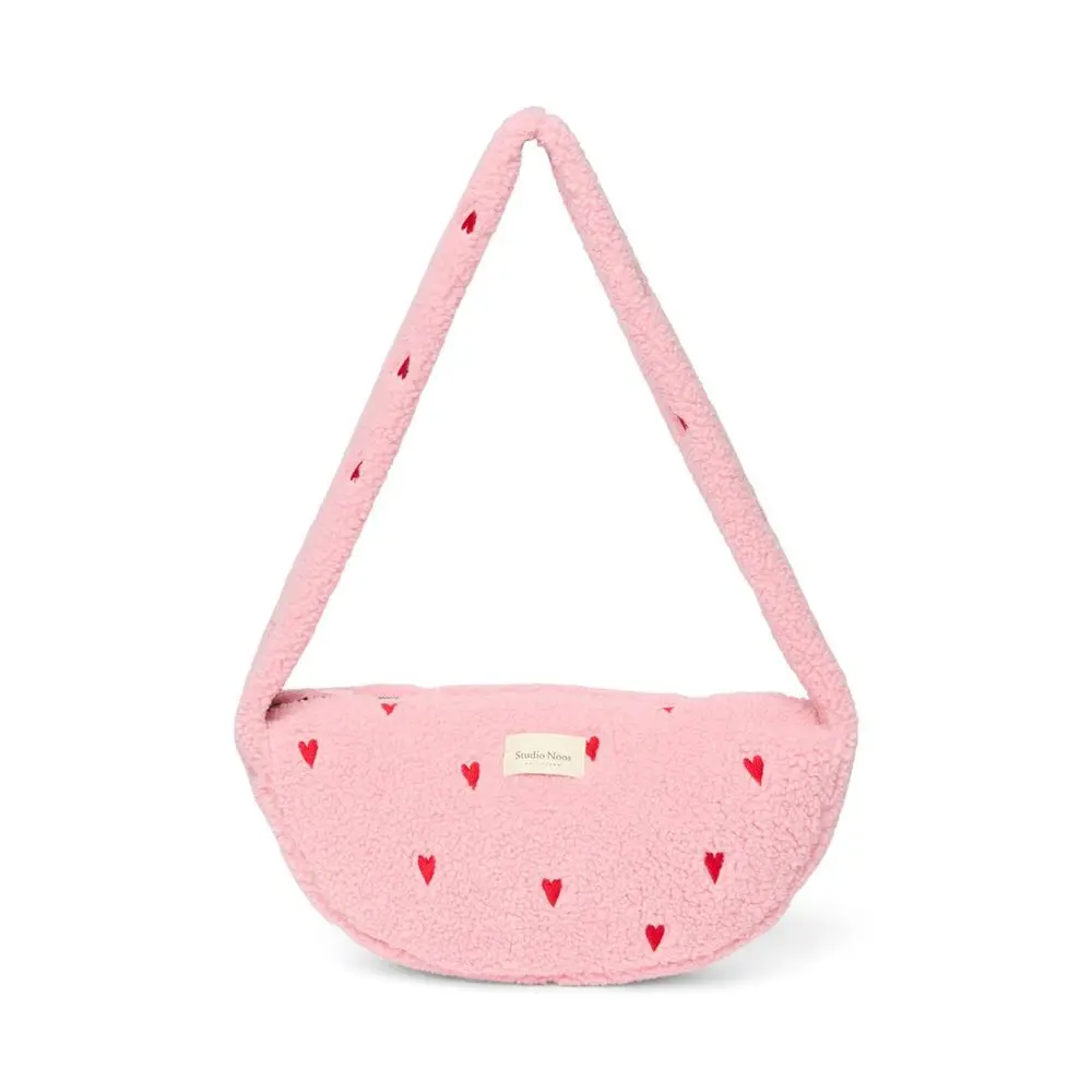 Studio Noos Teddy Mini Cross Body Bag Light Pink Hearts