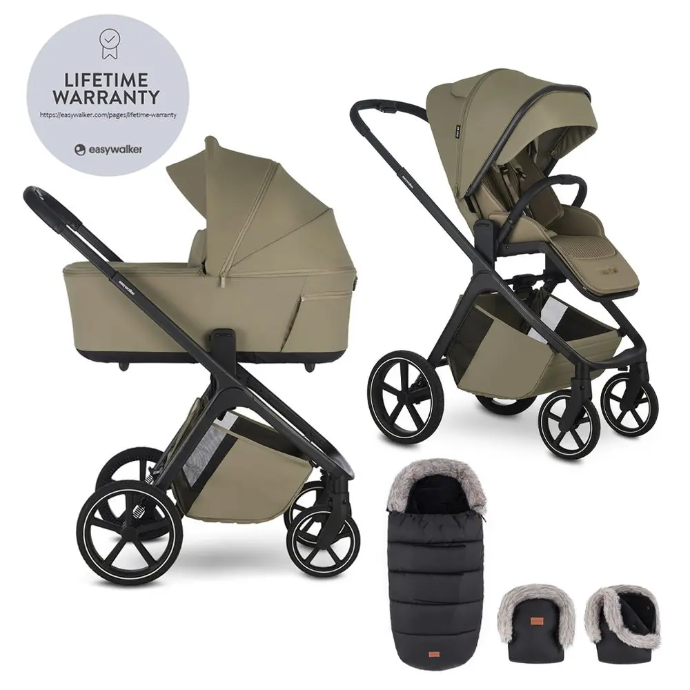 EASYWALKER Set kočárek 2v1 Zoey Go Chestnut Brown XL s příslušenstvím - EASYWALKER Set kočárek 2v1 Zoey Go