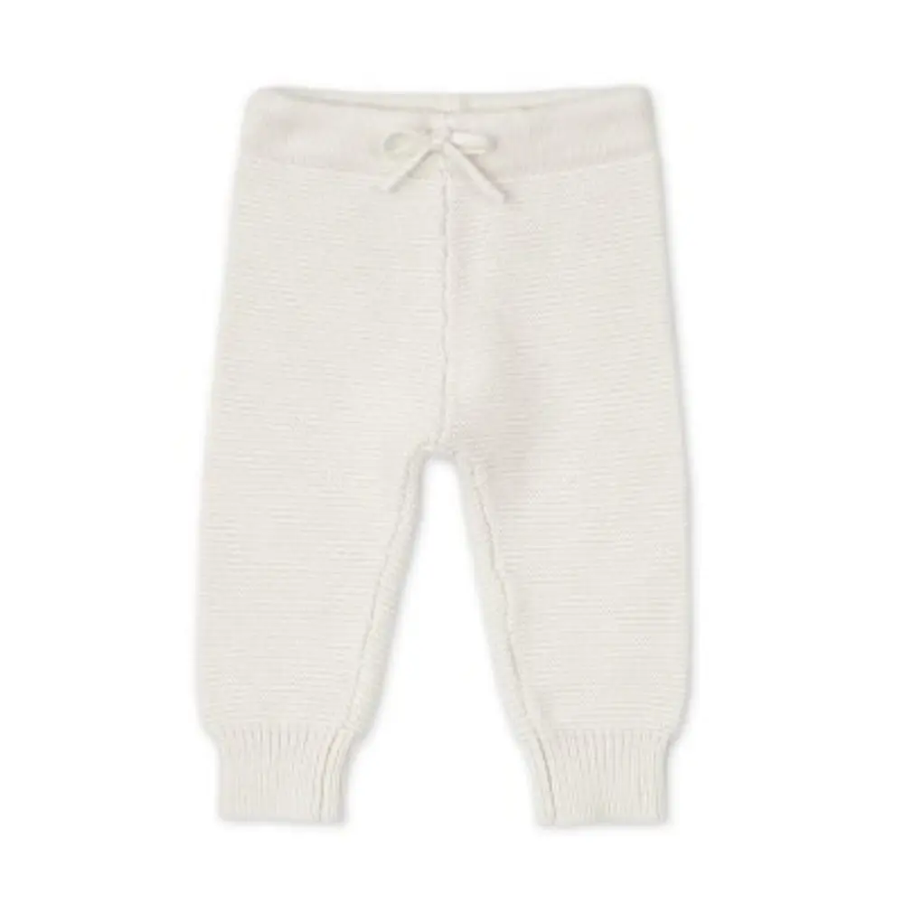 LODGER Pletené tepláčky Merino Cream vel. 56