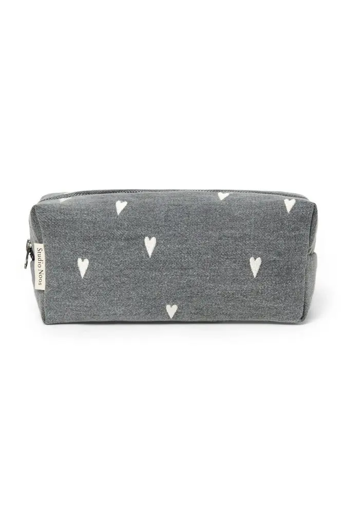 Studio Noos Denim POUCH kabelka Grey Hearts