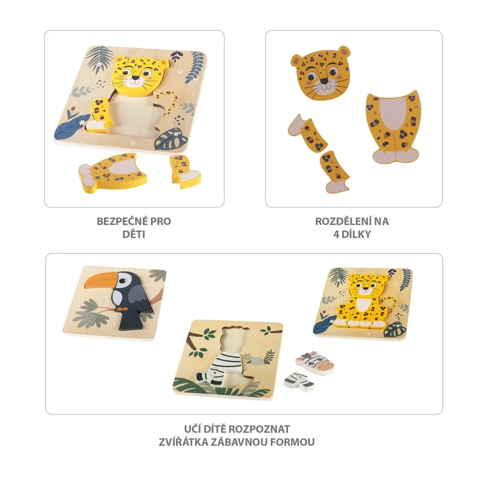 ZOPA Dřevěné puzzle malé -