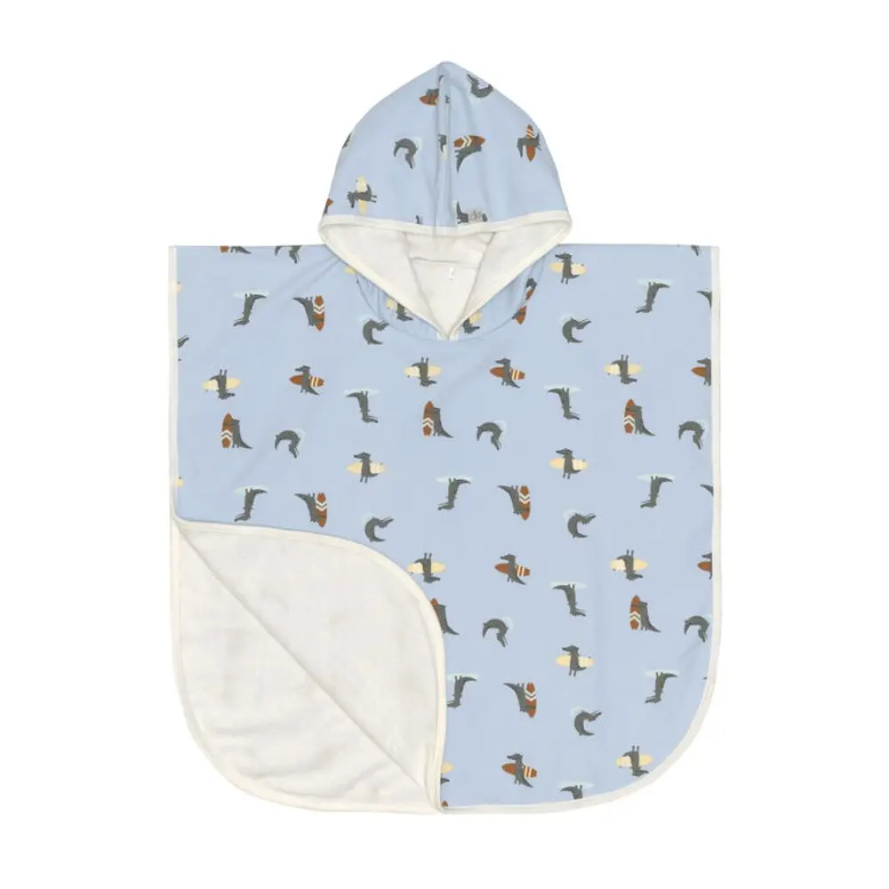 Lässig Splash Beach Poncho crocodile sky blue
