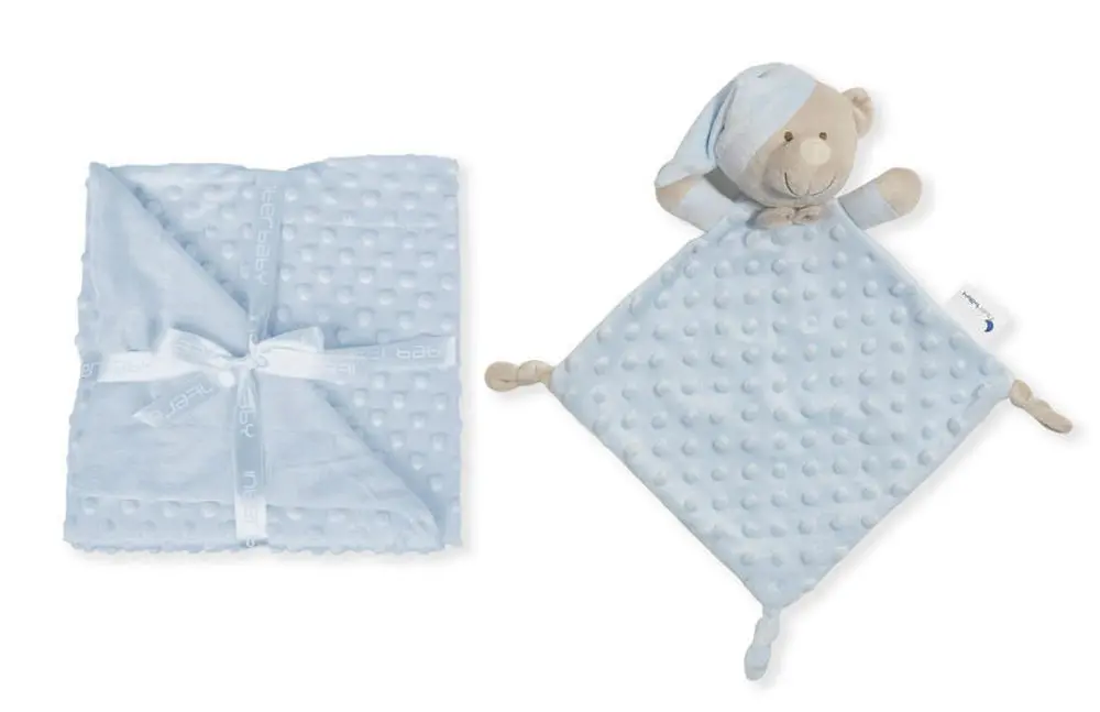 Interbaby DEKA MĚKKÁ KULIČKY + PŘÍTULKA 80x110 modrá