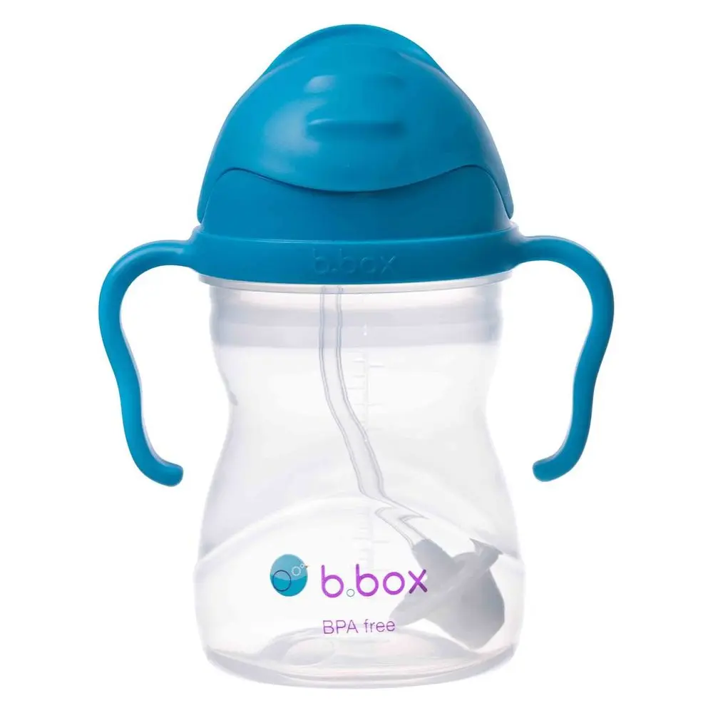 b.box Hrneček s brčkem 240 ml - kobaltově modrý