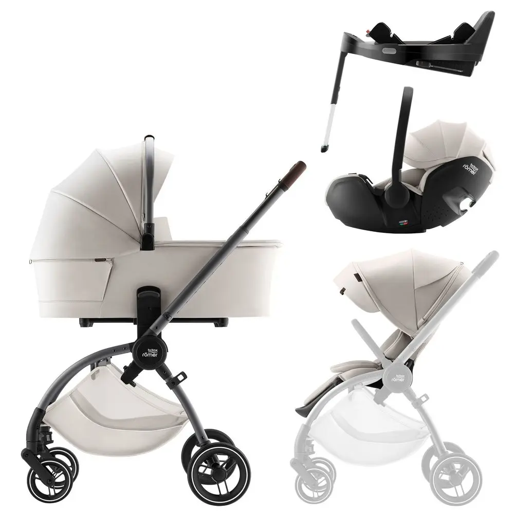 BRITAX-RÖMER Set kočárek Rio + hluboká korba + autosedačka Baby-Safe PRO + Vario Base 5Z Lux -