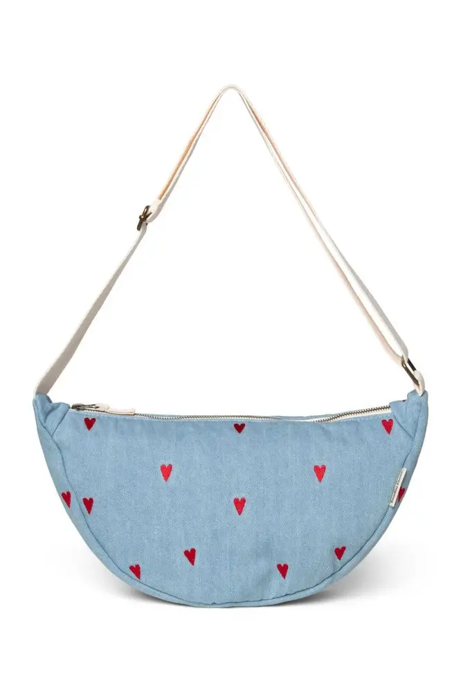 STUDIO NOOS Denim Adult FANNY kabelka Blue Hearts