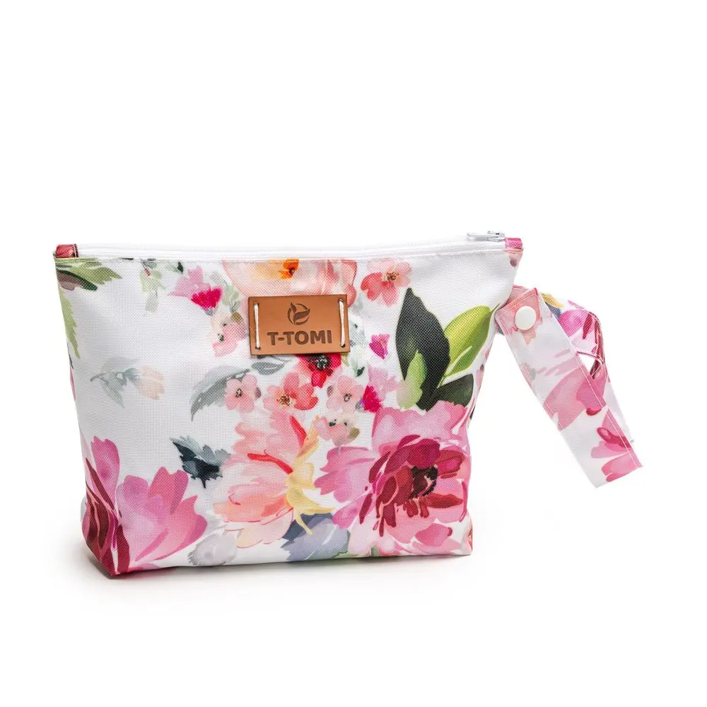 T-Tomi Small Baggie - Watercolor flowers