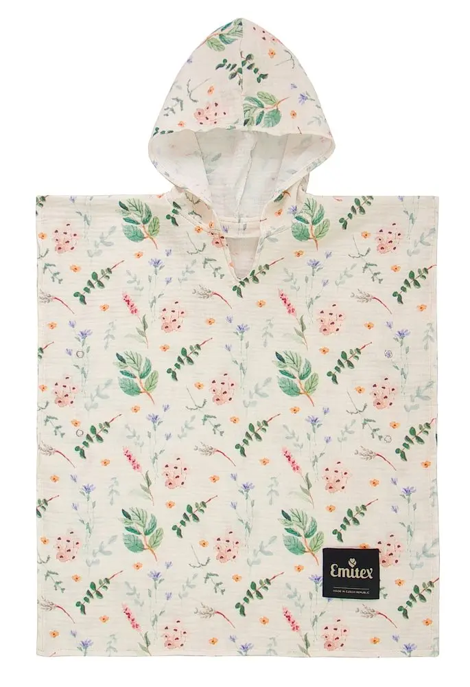 Emitex Mušelínové pončo Forest Blossom - věk 1-3