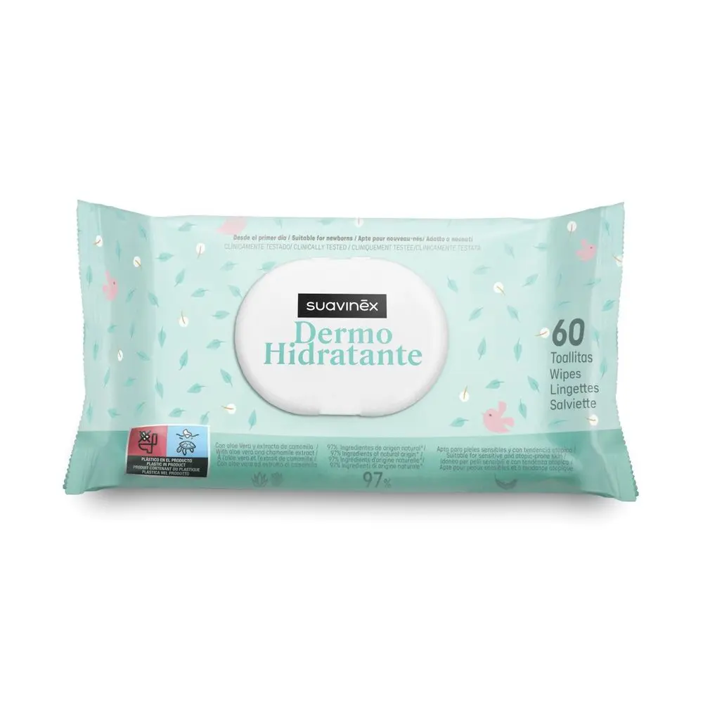 Suavinex Hygienické pleťové hydratační ubrousky velké - 60ks