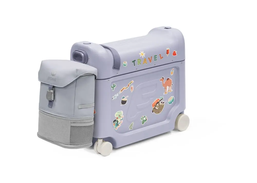 STOKKE® JetKids™ Travel bundle: BedBox™ + Crew BackPack™ cestovatelský set - Arctic Blue