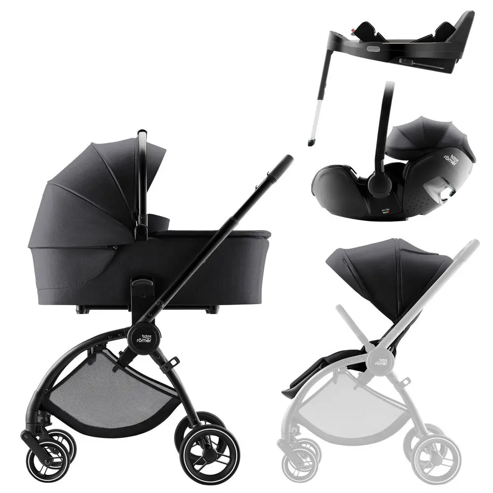 BRITAX-RÖMER Set kočárek Rio + hluboká korba + autosedačka Baby-Safe PRO + Vario Base 5Z Style