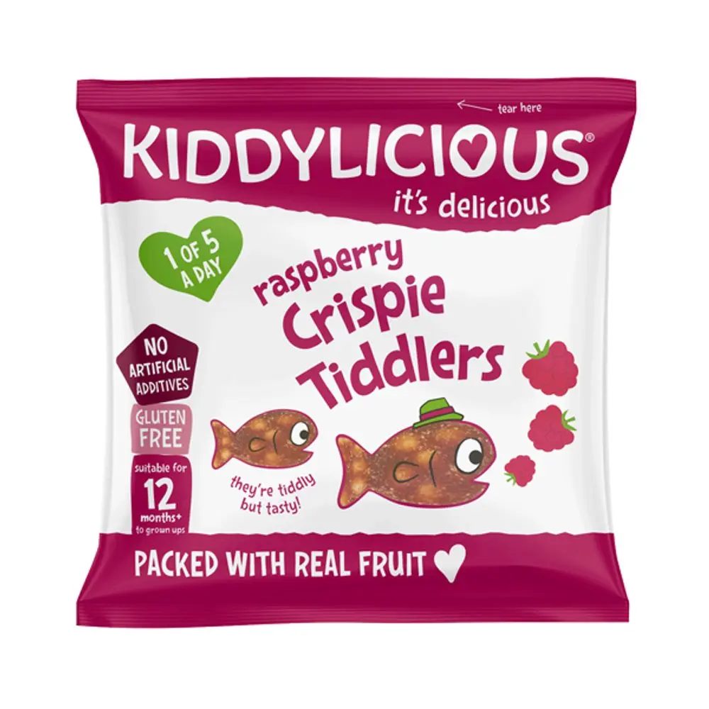 Kiddylicious rybičky křupavé - malinové 12g