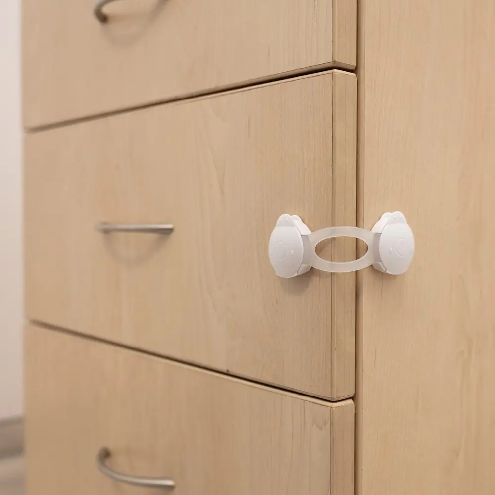Mini zámek skříněk ohebný 2ks, white