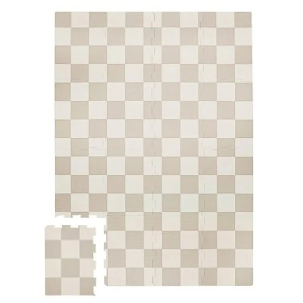 3 SPROUTS Pěnová hrací podložka Checkerboard/Beige