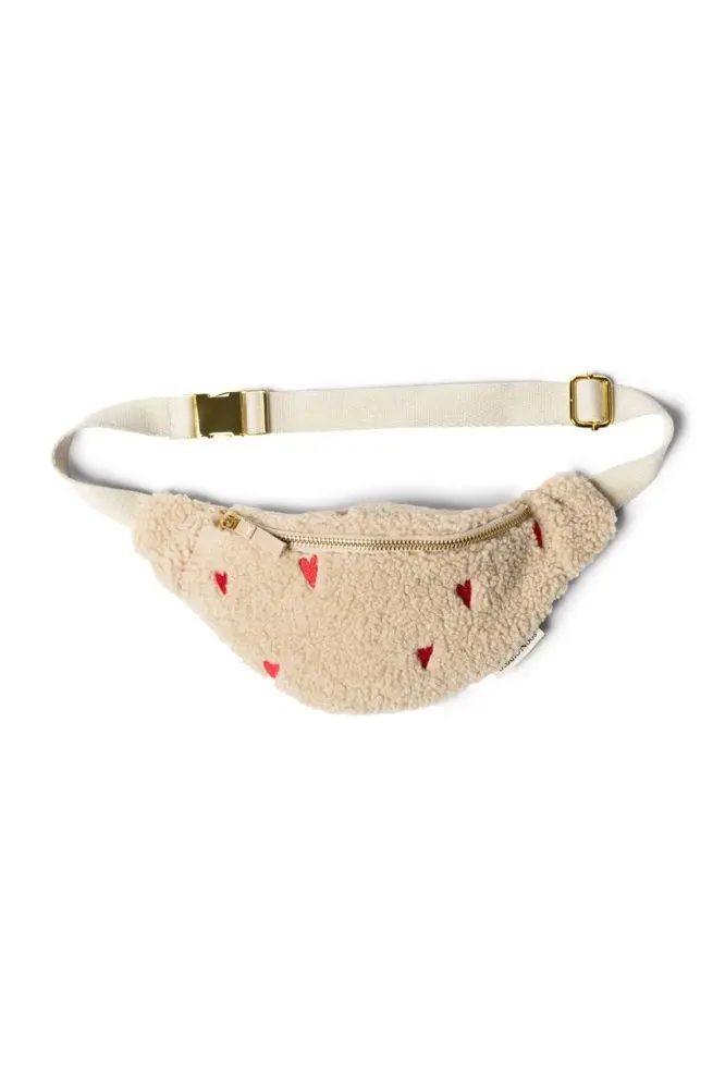 Studio Noos Teddy Hearts Mini FANNY kabelka Ecru Hearts