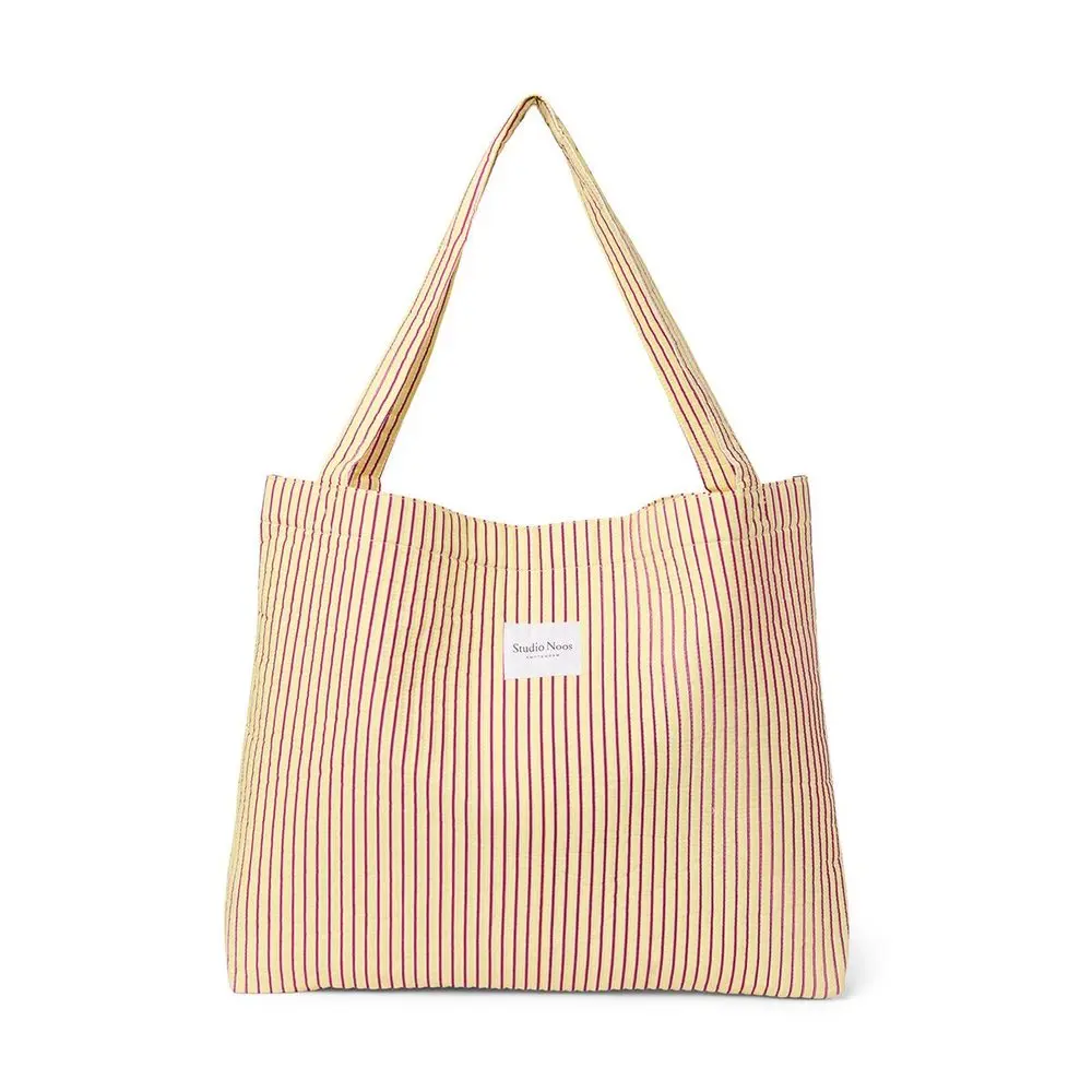 STUDIO NOOS Taška mom bag Poplin - Butter Yellow Striped