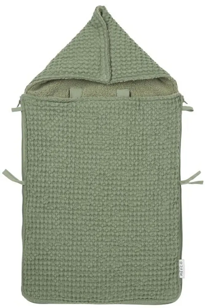 Meyco Fusak Waffle Teddy - Olive Green