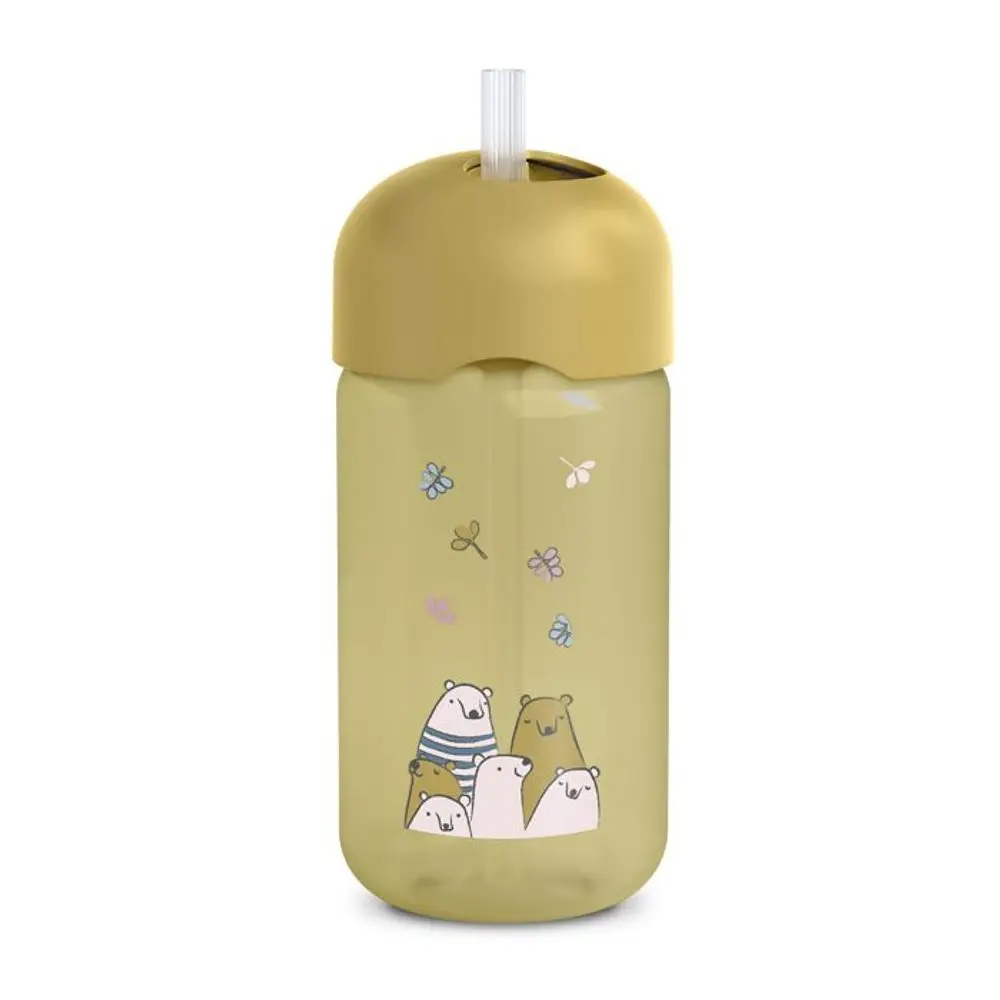 Suavinex Lahvička s brčkem BEAR 340 ml