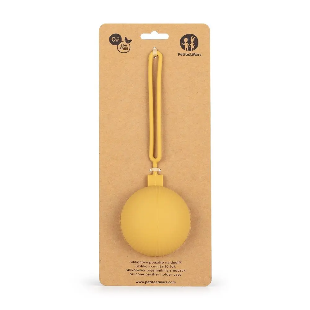 Petite&Mars Pouzdro silikonové na dudlík Take&Match 0m+ - Intense Ochre