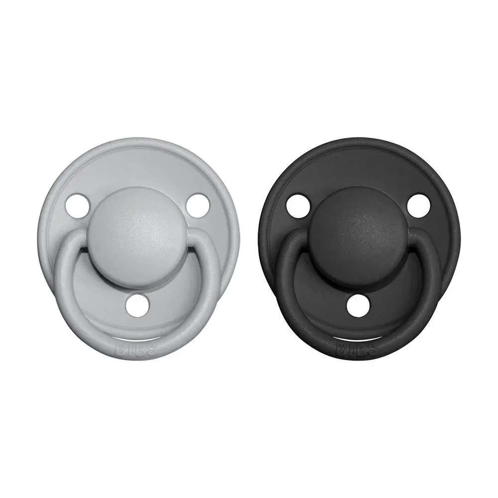 BIBS De Lux dudlíky z přírodního kaučuku 2 ks - vel. 1 Cloud + Black