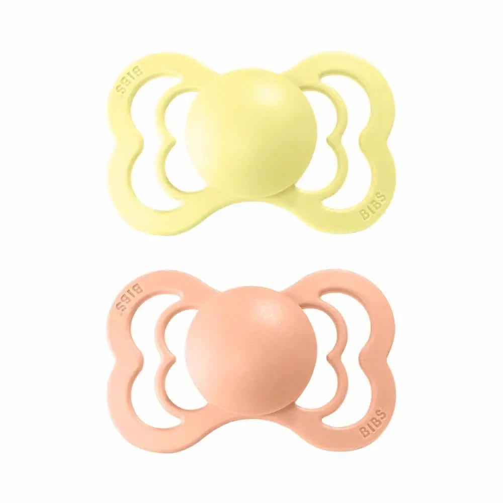 BIBS Supreme dudlíky z přírodního kaučuku 2ks vel.1 - Sunshine / Peach Sunset