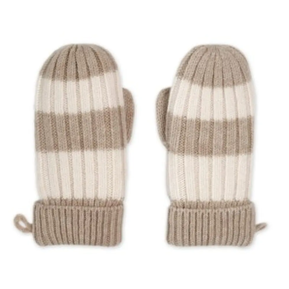 LODGER Rukavice Stripe Merino Beige vel. 1 - 2 roky