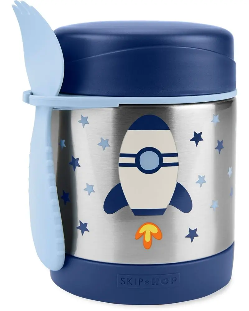 Skip Hop Spark Style Termoska na jídlo se lžičkou/vidličkou 325ml, 12m+ - Raketa