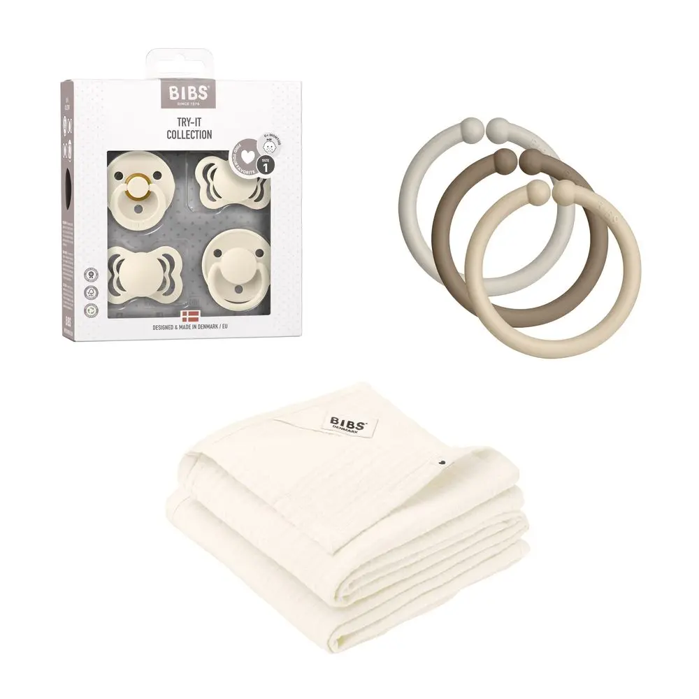 BIBS dárkový set pro miminka velký - Ivory