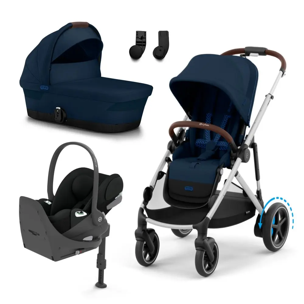 Cybex e-Gazelle S 2025 + Gazelle S Cot + Cloud T i-Size + Base T + adaptéry