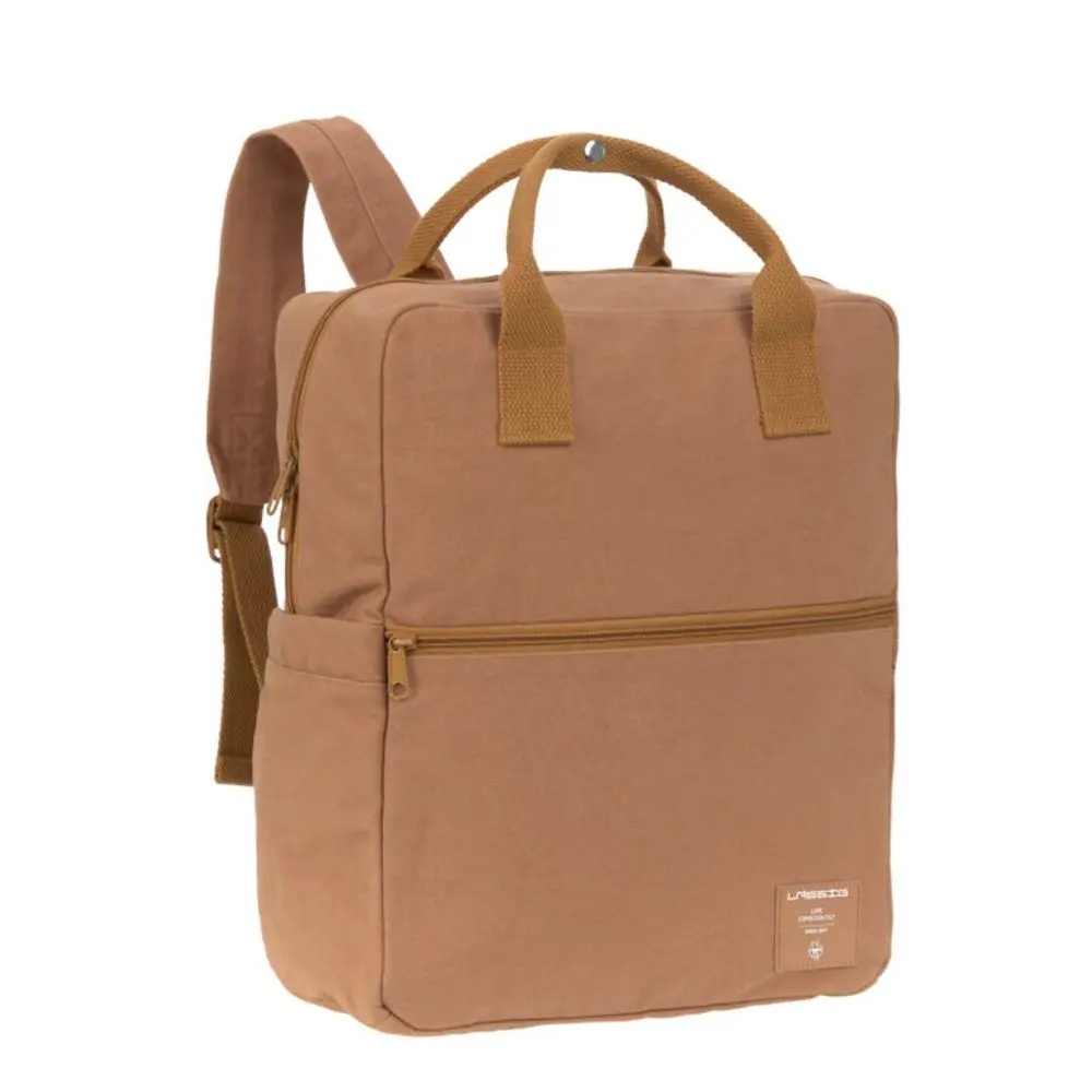 Lässig Green Label Little One & Me Square Backpack Big Gots caramel