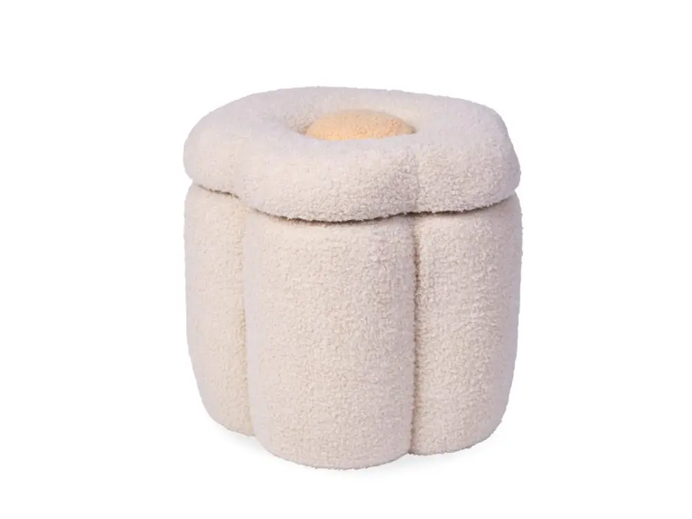 Childhome Box na hračky 2v1 Květina Off White