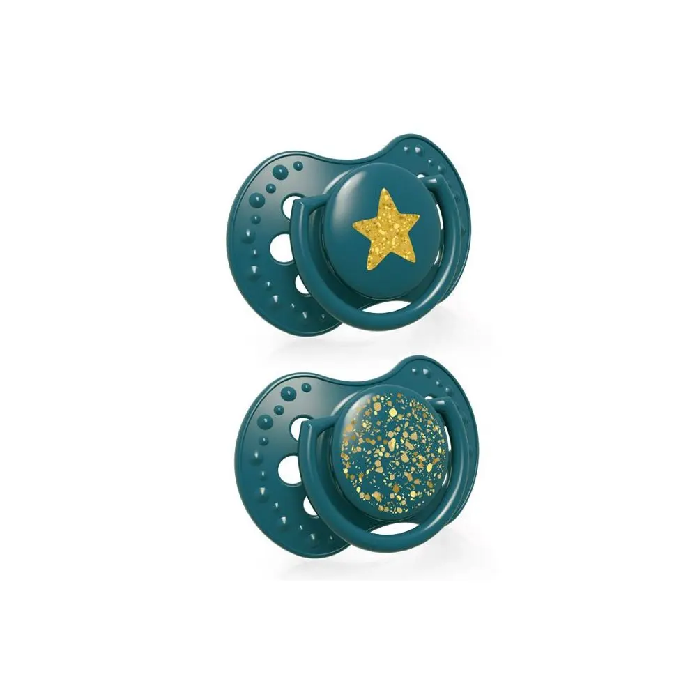 Lovi Dudlík silikonový dynamický Stardust 3-6m 2ks zelený