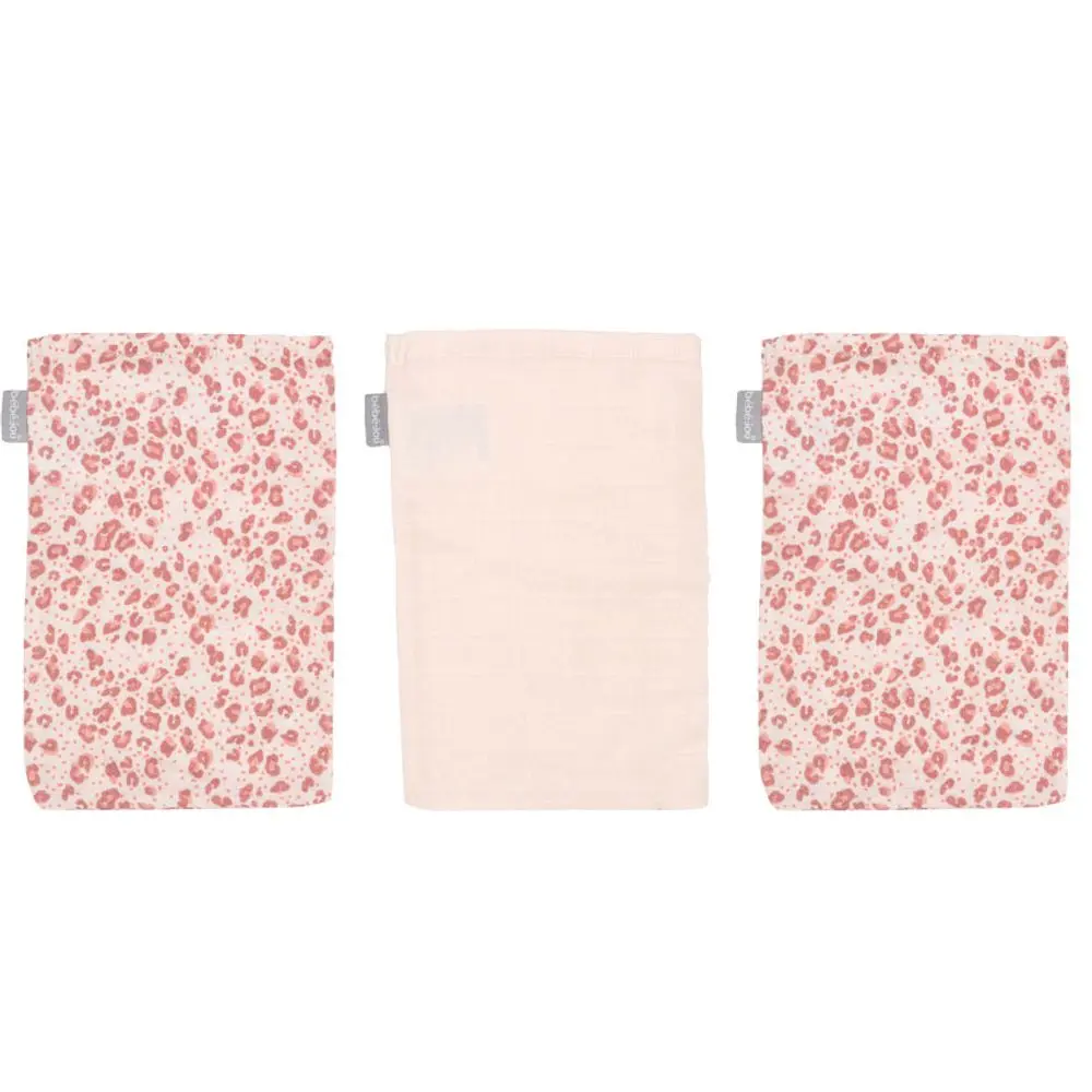 Bebe Jou Bambusové mušelínové žínky Leopard Pink 3ks