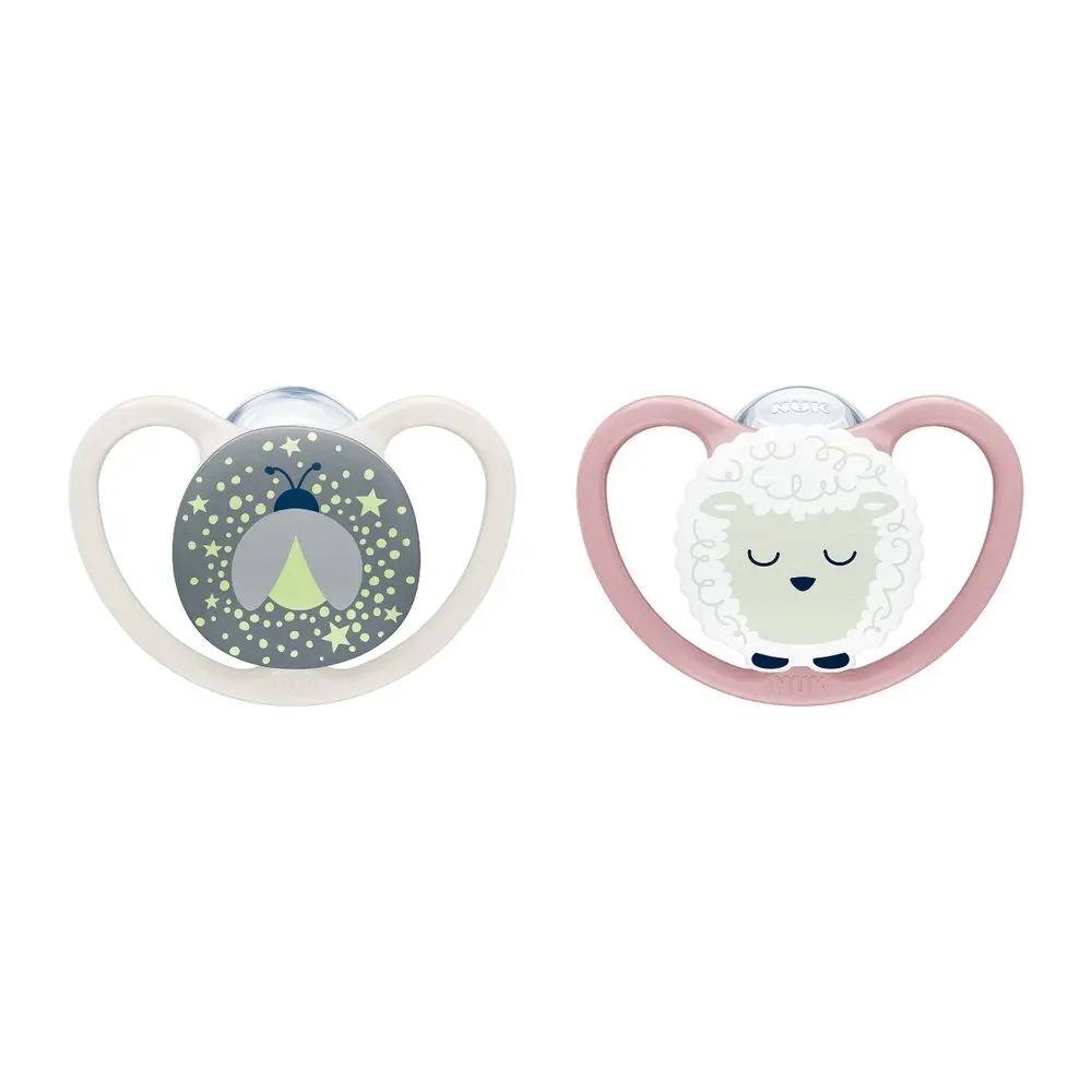 NUK Perfect Match Air Night Dudlík FIREFLY/SHEEP 6-18m 2ks v boxu