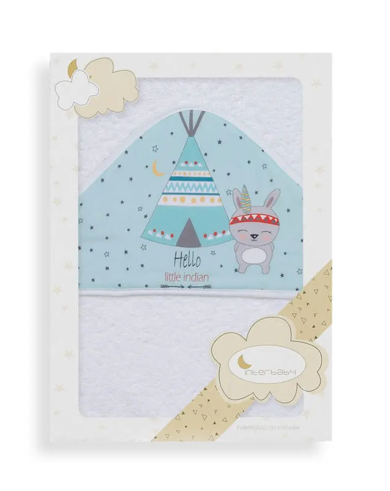 Interbaby OSUŠKA froté 100x100 TEEPEE bílo-zelená