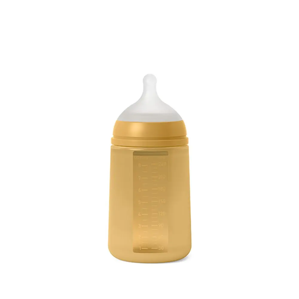 Suavinex kojenecká láhev (M) Colour Essence 240ml - okrová