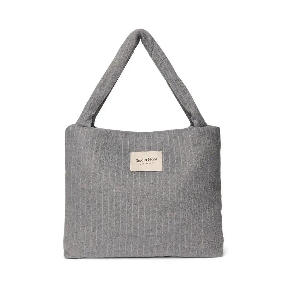 Studio Noos Flannel Chalkstripe MOM BAG Light Grey