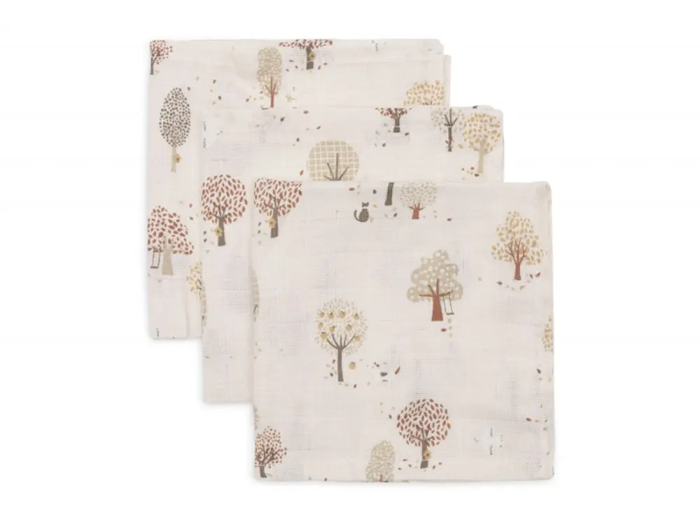 Jollein Ubrousky mušelínové 3 ks 31x31cm Tiny Park