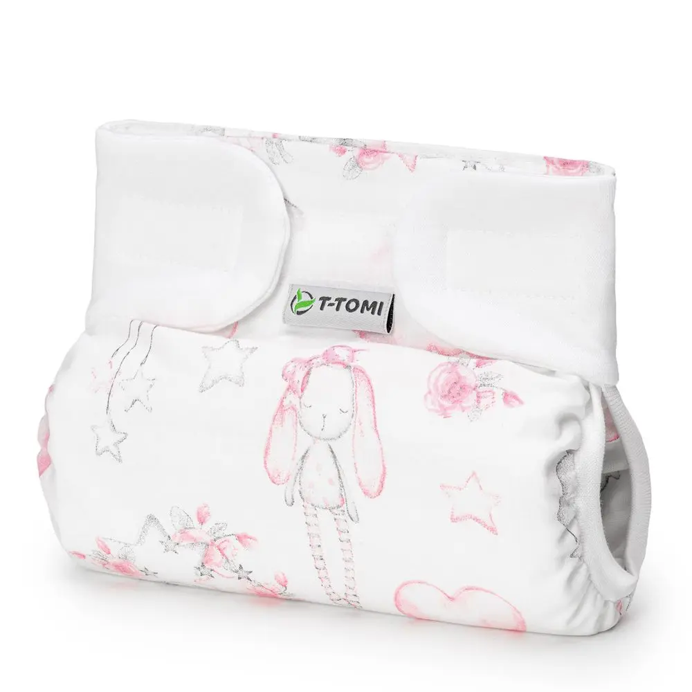 T-TOMI Ortopedické abdukční kalhotky - suchý zip Sweet bunnies (3-6kg)