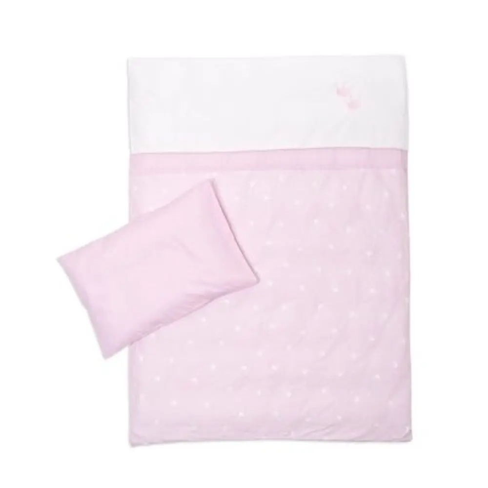 TRÄUMELAND povlečení do kolébky 80/80 + 35/40 - Krone rosa