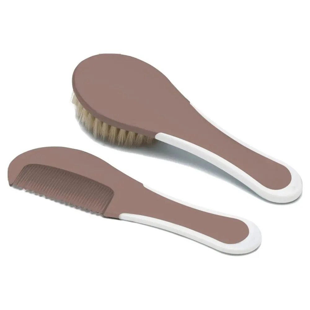 Bebe-Jou Hřeben a kartáč s přírodním vlasem Bébé-Jou Mocha Mousse