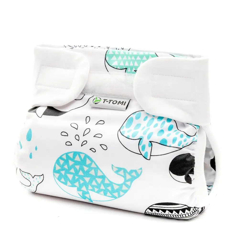 T-Tomi Ortopedické abdukční kalhotky - suchý zip 2021 - whales (3-6kg)