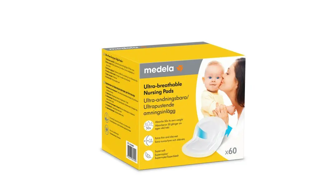 Medela prsní vložky jednoráz.ultra prodyšné 60ks