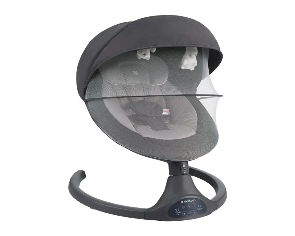 KikkaBoo Houpací lehátko elektrické Codie Dark Grey