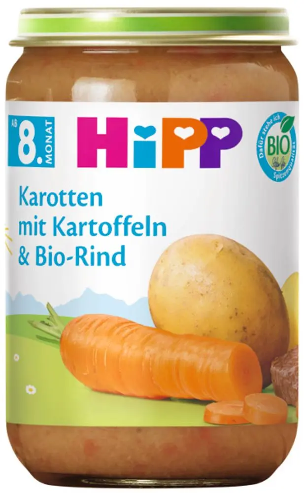 HiPP BIO Mrkev brambory a hovězí maso