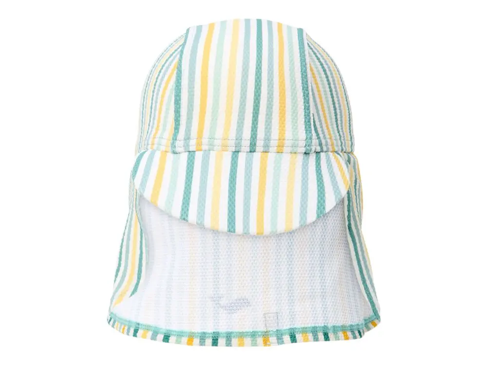 Little Dutch Plážová kšiltovka s ochranou krku Stripes Multicolor vel. 2