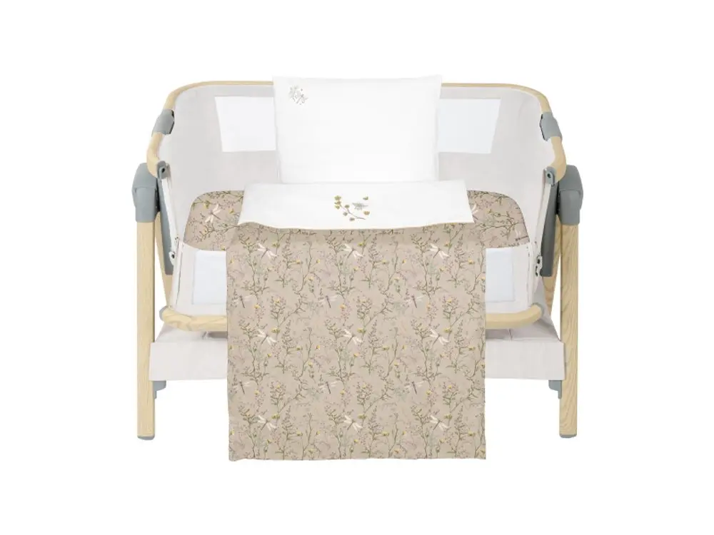 KikkaBoo Ložní sada s povlečením 3ks do postýlky 50x85 cm Secret Garden Beige